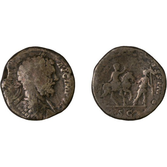 Moneda Imperio Romano Sestercio Septimio Severo 196 d.C.