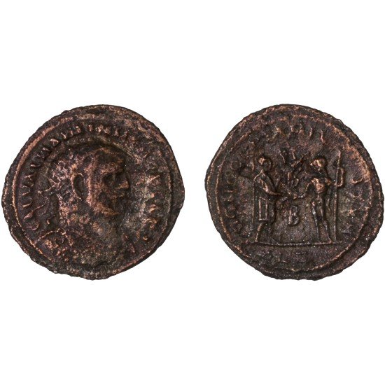 Moneda Imperio Romano Radiado post reforma Galerio 296-297 d.C. Moneda Imperio Romano Radiado post reforma Galerio 296-297 d.C.