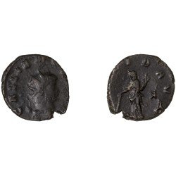 Moneda Imperio Romano Antoniniano Galieno 265-267 d.C.