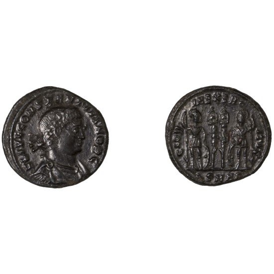 Moneda Imperio Romano Centenional Constancio II 330-333 d.C.