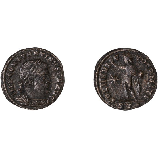 Moneda Imperio Romano Follis Constantino I 314-315 d.C.