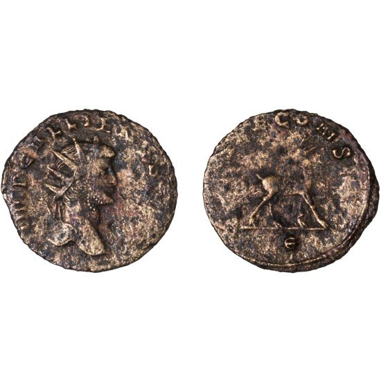 Moneda Imperio Romano Antoniniano Galieno 267-268 d.C.