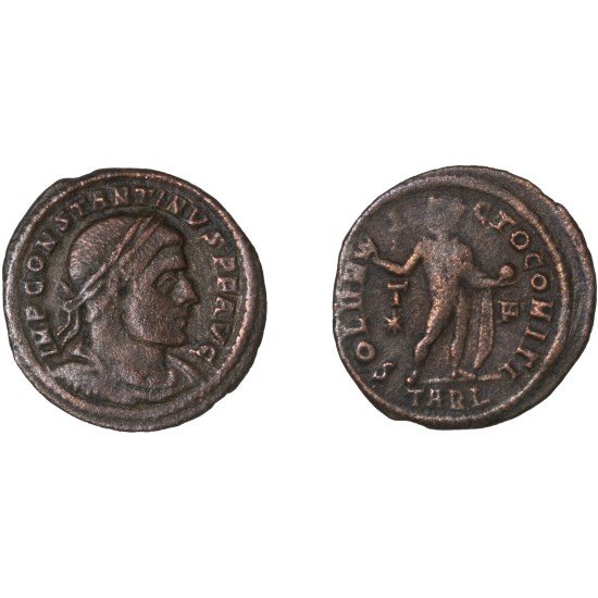Moneda Imperio Romano Follis Constantino I 316 d.C.