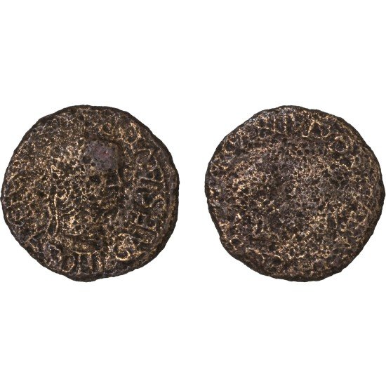 Moneda Imperio Romano As Tiberio 22-23 d.C.