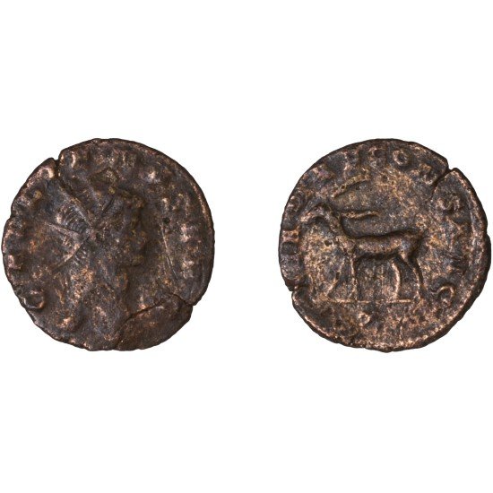 Moneda Imperio Romano Antoniniano Galieno 267-268 d.C.