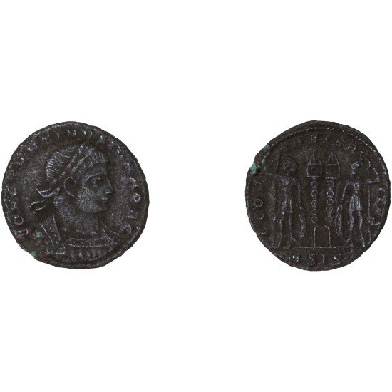 Moneda Imperio Romano Centenional Constantino II 334-335 d.C.