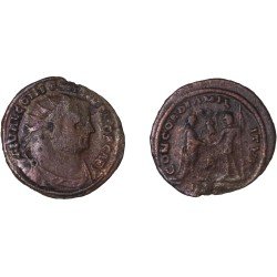 Moneda Imperio Romano Radiado post reforma Constancio I 296-297 d.C.