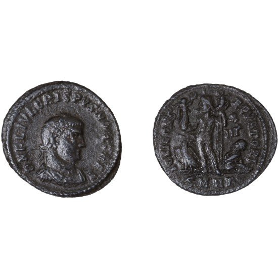 Moneda Imperio Romano Follis Crispo 318-324 d.C.