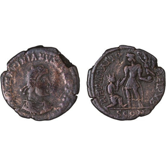 Moneda Imperio Romano Maiorina Valentiniano II 379-383 d.C.