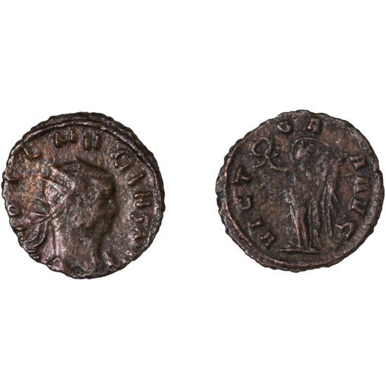 Moneda Imperio Romano Antoniniano Claudio II después de 268 d.C.