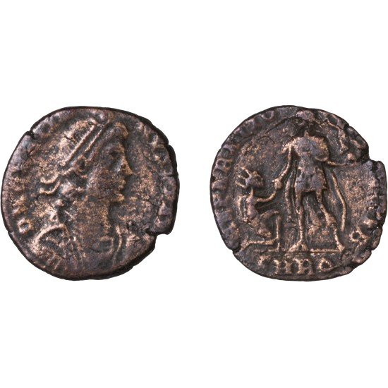 Moneda Imperio Romano Maiorina Graciano 379-383 d.C.