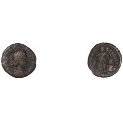 Moneda Imperio Romano Nummus Teodosio I 388-395 d.C.