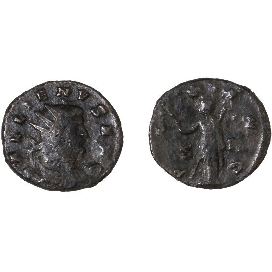 Moneda Imperio Romano Antoniniano Galieno 266-267 d.C.