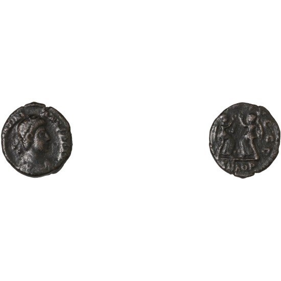 Moneda Imperio Romano ¼ de maiorina Valentiniano II 383-387 d.C.