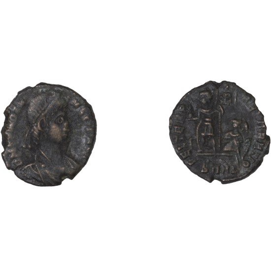 Moneda Imperio Romano ¼ de maiorina Constante 348-349 d.C.