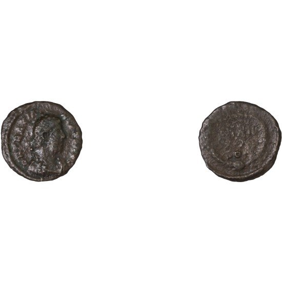 Moneda Imperio Romano ¼ de maiorina Graciano 383 d.C.