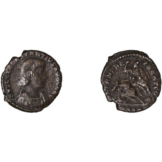 Moneda Imperio Romano Maiorina Constancio Galo 353-354 d.C.