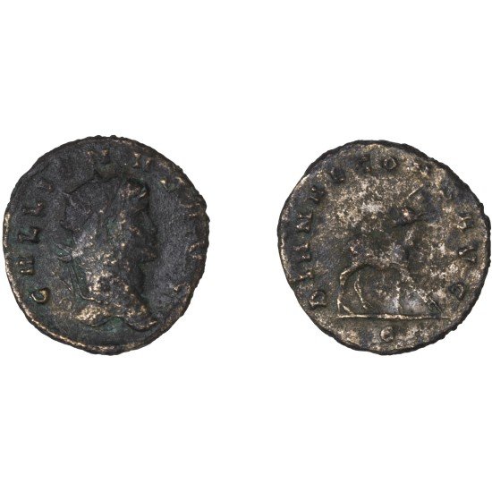 Moneda Imperio Romano Antoniniano Galieno 267-268 d.C.