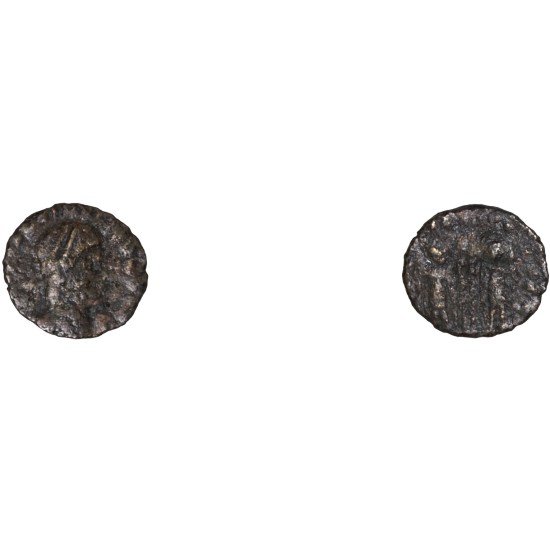 Moneda Imperio Romano Centenional Constantino II después de 330 d.C.