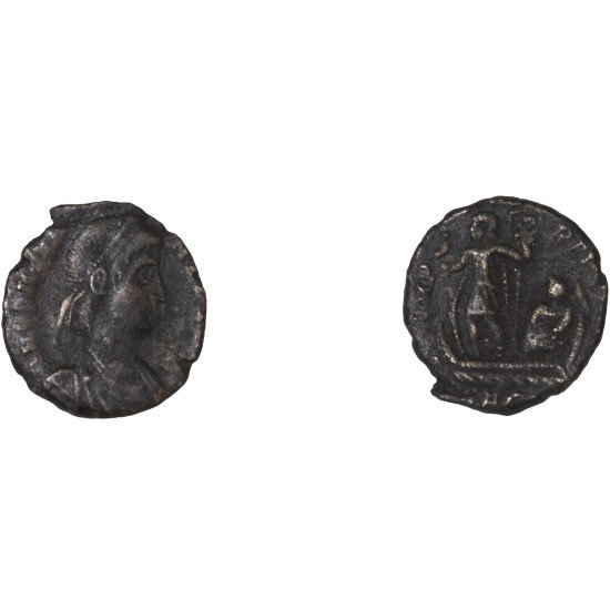 Moneda Imperio Romano ¼ de maiorina Constante 348-349 d.C.