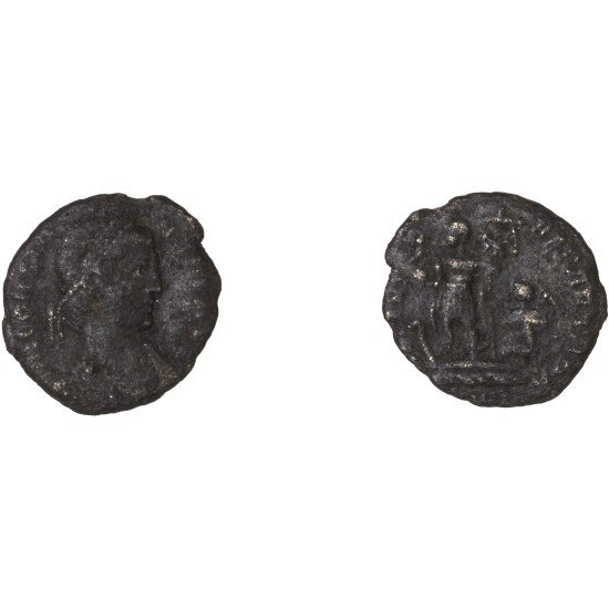 Moneda Imperio Romano ¼ de maiorina Constante 348-349 d.C.