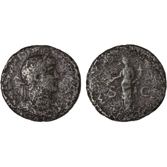 Moneda Imperio Romano As Adriano 122 d.C.