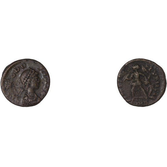 Moneda Imperio Romano Nummus Teodosio II 388-392 d.C.