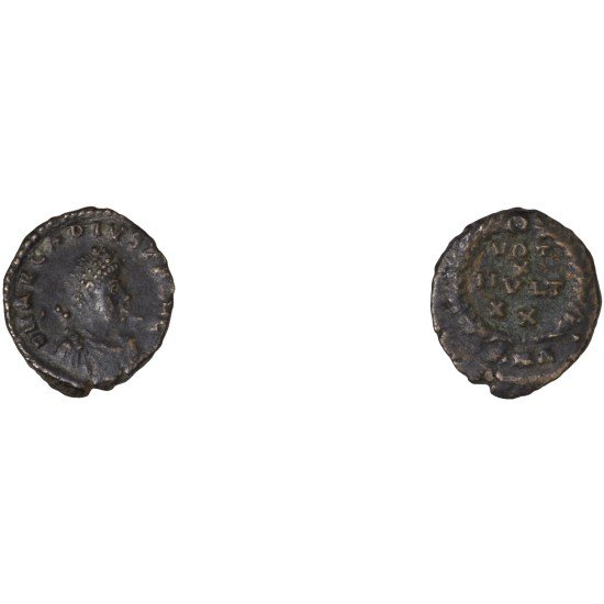 Moneda Imperio Romano ¼ de maiorina Arcadio 383-384 d.C.