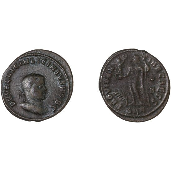 Moneda Imperio Romano Follis Licinio II 317-318 d.C.