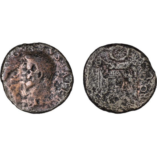 Moneda Imperio Romano As Divo Augusto 22-30 d.C.