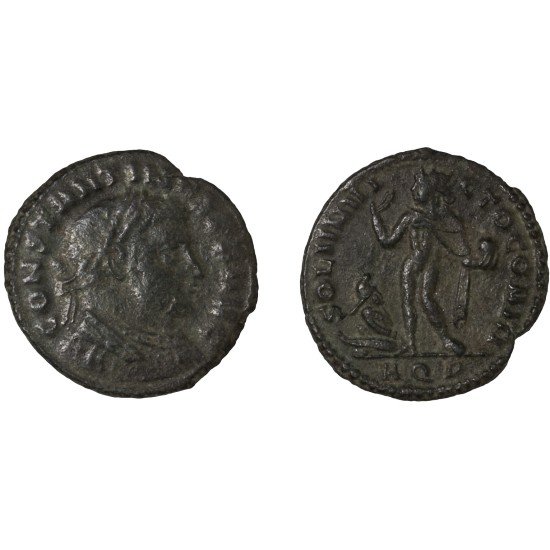 Moneda Imperio Romano Follis Constantino I 312-313 d.C.