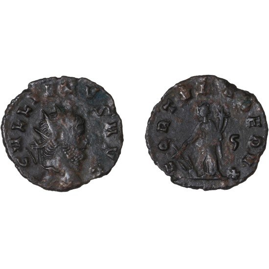 Moneda Imperio Romano Antoniniano Galieno 262-263 d.C.