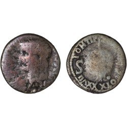 Moneda Imperio Romano As Tiberio 35-36 d.C.