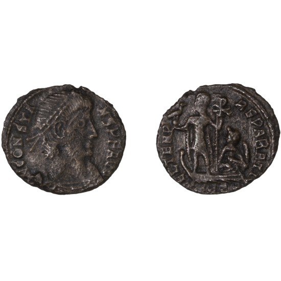 Moneda Imperio Romano ¼ de maiorina Constante 348-349 d.C.