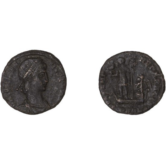 Moneda Imperio Romano ¼ de maiorina Constancio II 348-349 d.C.