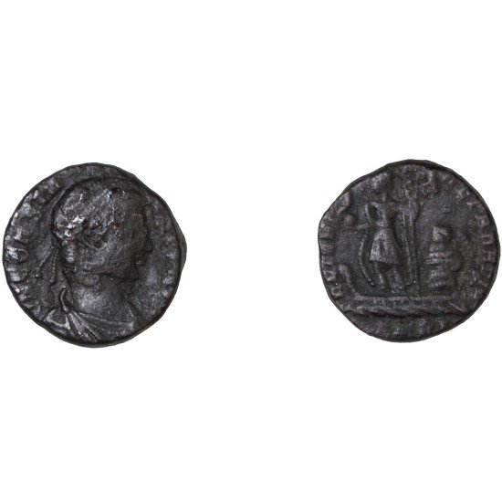 Moneda Imperio Romano ¼ de maiorina Constante 348-349 d.C.