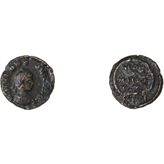 Moneda Imperio Romano ¼ de maiorina Teodosio I 379-388 d.C.