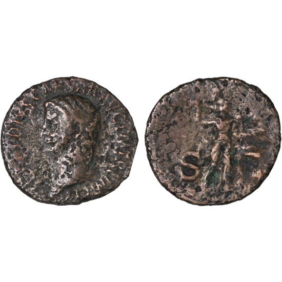 Moneda Imperio Romano As Claudio I 42 d.C.