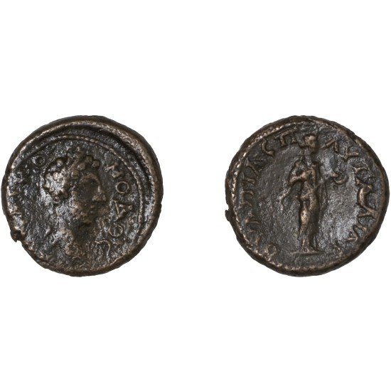 Moneda Imperio Romano Assarion Cómodo 177-180 d.C.