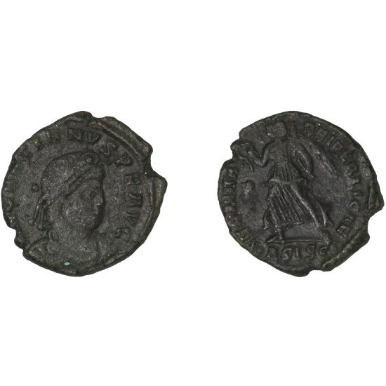 Moneda Imperio Romano Centenional Graciano 367 d.C.