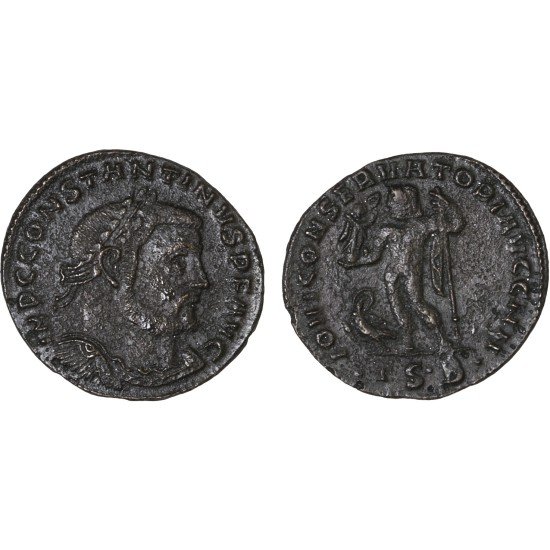 Moneda Imperio Romano Follis Constantino I 312-313 d.C.