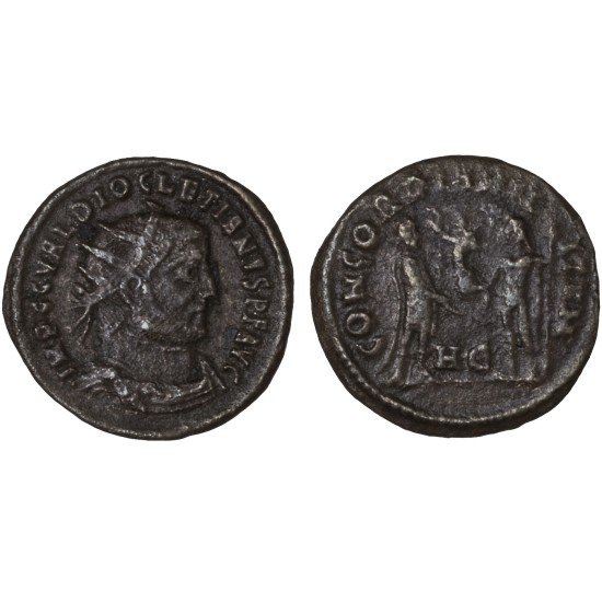 Moneda Imperio Romano Radiado post reforma Diocleciano 295-298 d.C.