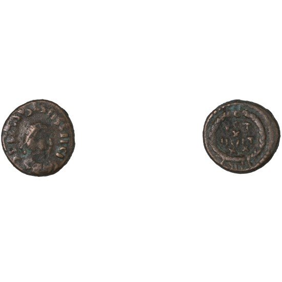 Moneda Imperio Romano ¼ de maiorina imitativa Teodosio I después de 379 d.C.