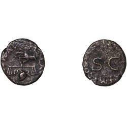 Moneda Imperio Romano Cuadrante Claudio I 41 d.C. Moneda Imperio Romano Cuadrante Claudio I 41 d.C.