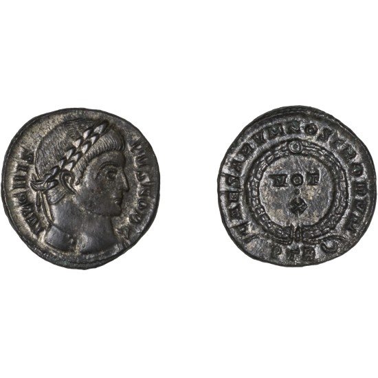 Moneda Imperio Romano  Centenional Crispo 323-324 d.C.