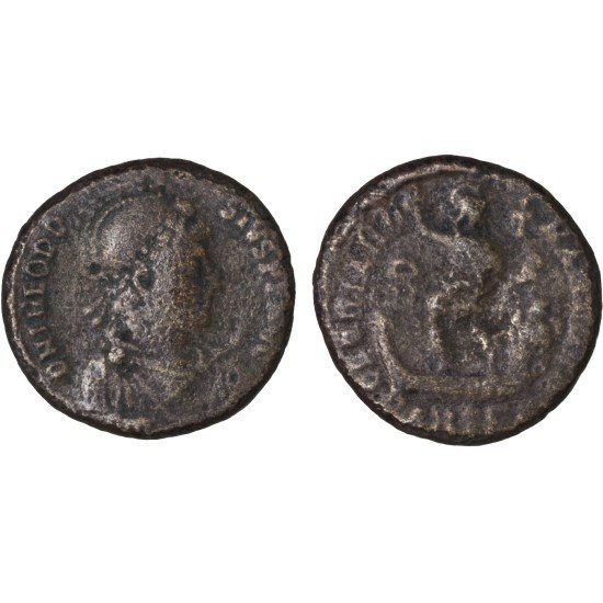 Moneda Imperio Romano Maiorina Teodosio I 383-386 d.C.