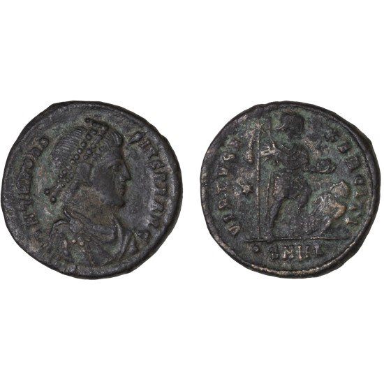 Moneda Imperio Romano Maiorina Teodosio I 387-392 d.C.