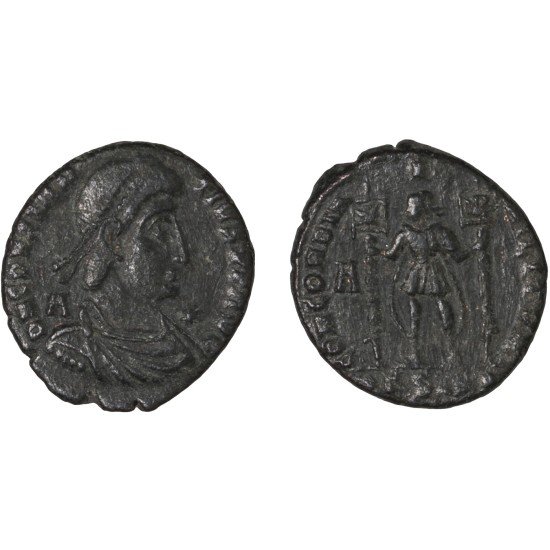 Moneda Imperio Romano Maiorina Constancio II 350 d.C.