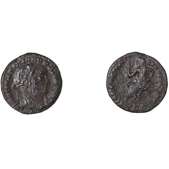 Moneda Imperio Romano ½ follis Divo Maximiano 317-318 d.C.