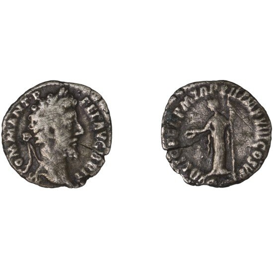 Moneda Imperio Romano Denario Cómodo 187 d.C.